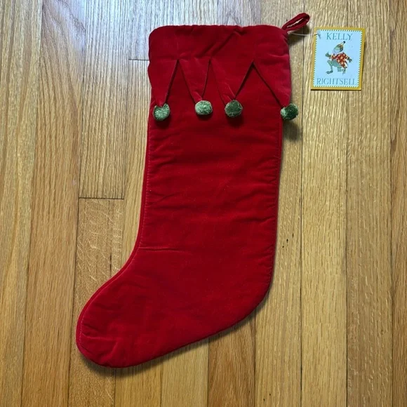 Brand New Needlepoint Christmas Stocking with Girl Frog - Picture 6 of 8